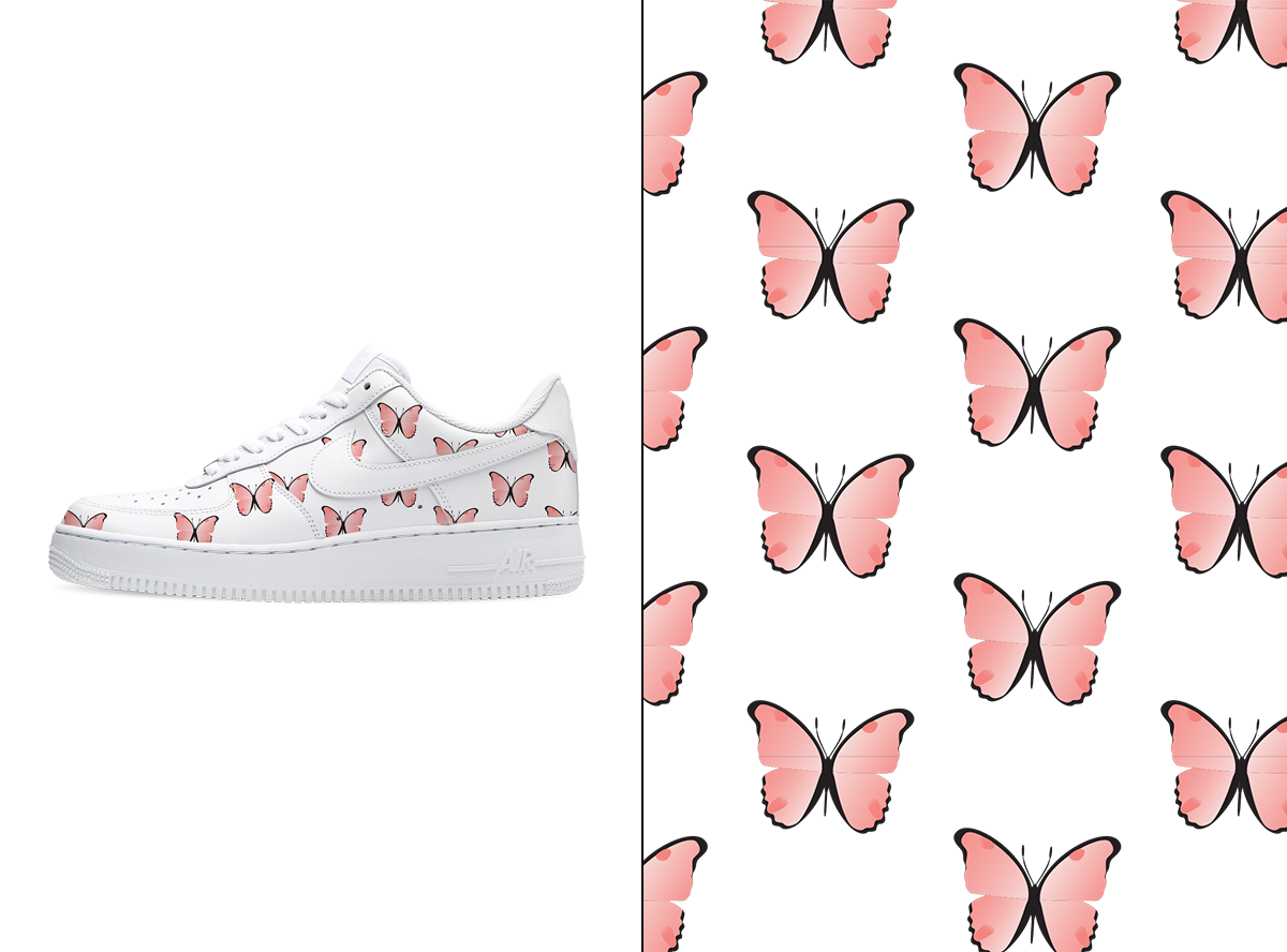 Butterfly Pink Pattern Shoe Wrap